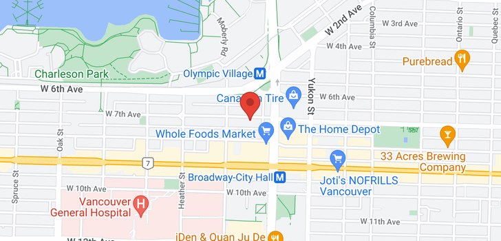 map of 507 538 W 7TH AVENUE